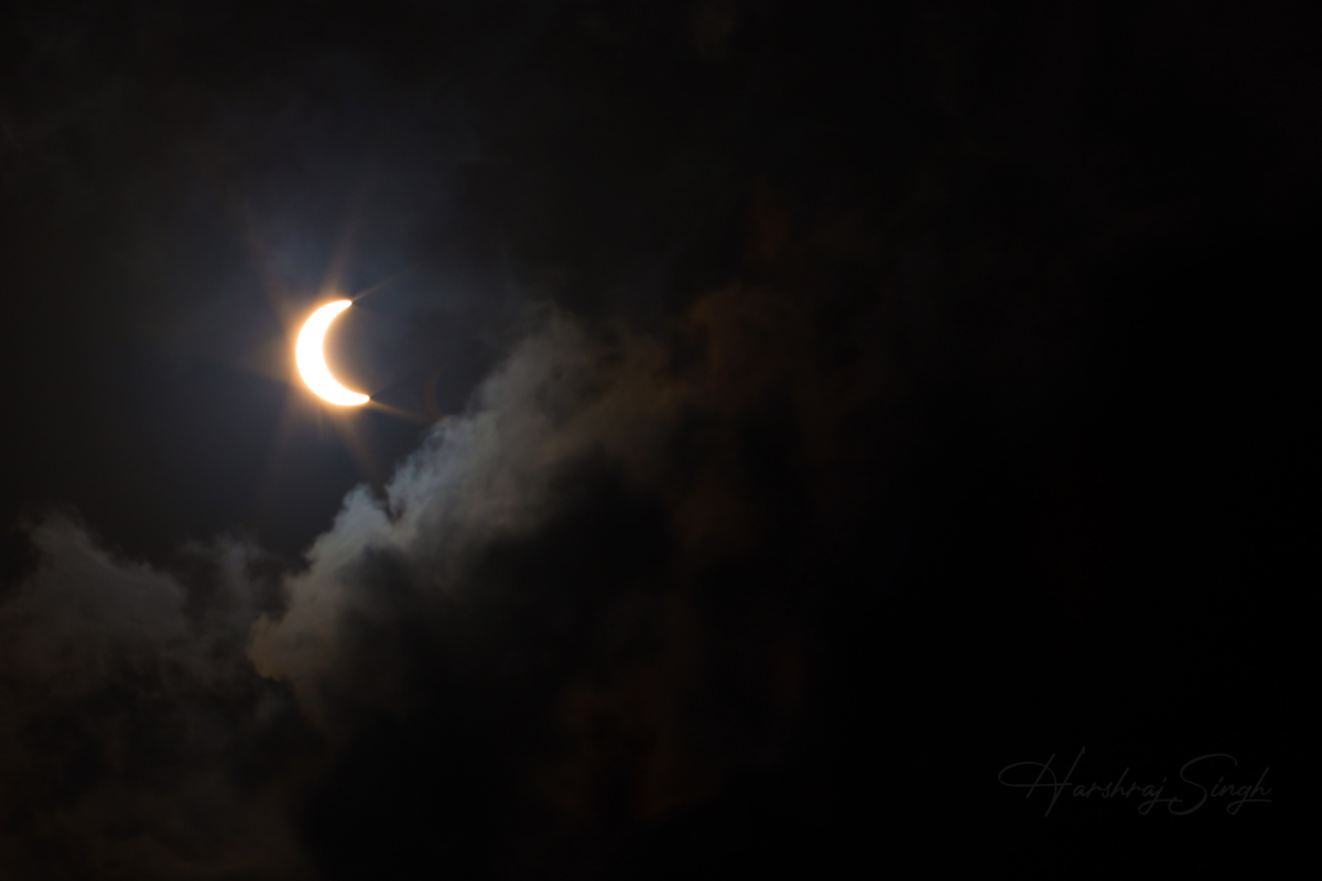 Solar Eclipse and clouds - June 21, 2020